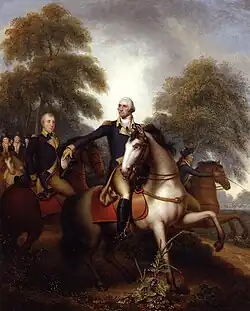 Washington&nbsp;Before&nbsp;Yorktown, life-size portrait by Rembrandt&nbsp;Peale; 1824, reworked 1825[16]