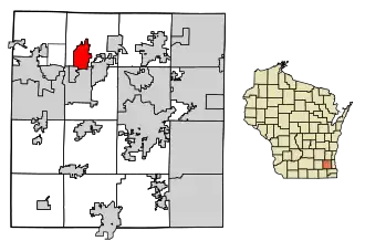 Location of Chenequa in Waukesha County, Wisconsin.