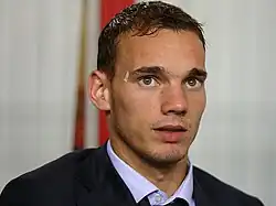 A man wearing a suit.