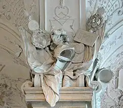 Field symbol (right) at the Belvedere palace, Vienna