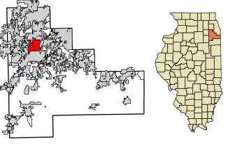 Location of Crest Hill in Will County, Illinois.