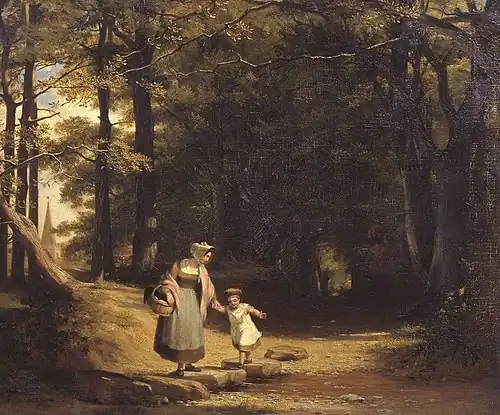 Stepping Stones on the Machno, North Wales by William Frederick Witherington