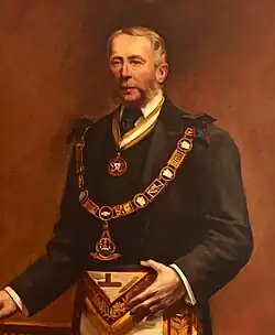 William wearing freemason dress