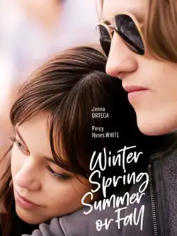 The two lead characters from the film appear in the poster, depicting a girl (Remi) putting her head on a boy's (Barnes) shoulder.