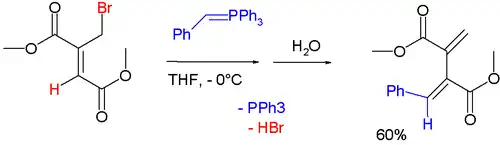 Wittig reagent in allylic rearrangement. 8% ene product not depicted