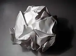 A crumpled piece of paper
