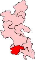 A medium-sized constituency in the south-west of the county.