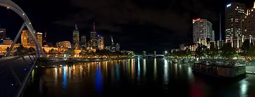 Yarra Night Panorama, Melbourne - Feb 2005