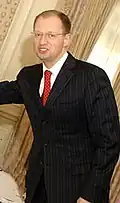 Arseniy Yatsenyuk, ex-speaker, foreign minister in Yanukovish's government in 2006