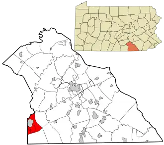Location in York County and the state of Pennsylvania.