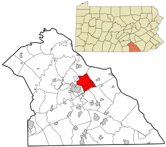 Location in York County and the state of Pennsylvania.