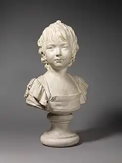 Young girl; first modeled: 1779–1780; plaster; height: 36.8 cm (14+1⁄2 in); Metropolitan Museum of Art