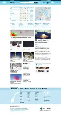 yr.no frontpage