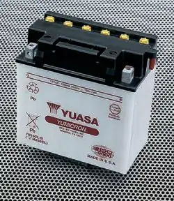 A Yuasa USA made Personal Watercraft battery