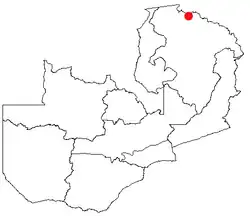 Location of Mpulungu in Zambia