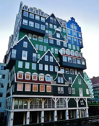 Hotel Zaandam, Amsterdam, the Netherlands, inspired by Dutch 16th and 17th century canal houses, by Wam Architecten, 2010[182]