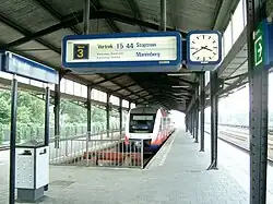 Bay platform for the train to Hardenberg