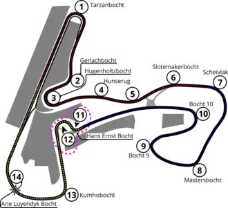 Layout of Circuit Zandvoort