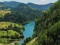 View of Zaovine lake from nearby hill