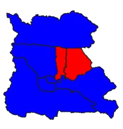 Zeyathiri District (Red) in the Naypyidaw Union Territory