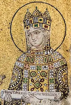 Mosaic of Zoë at the Hagia Sophia.[b]