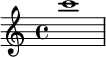 { \clef treble c'''1 }