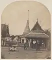 Albumen photo, "Courtyard of Wat Prayunwongsawat (1862)", by Isidore van Kinsbergen