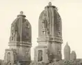 Barakar temples at Barakar in Paschim Bardhaman district. Photograph by Joseph David Beglar in 1897. Possibly, the earliest rekha deuls still standing.