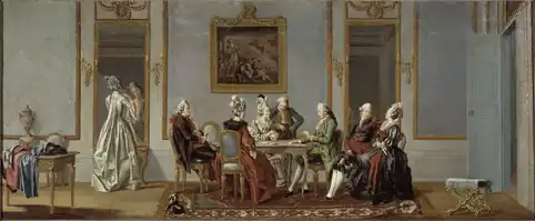 Gustavian Style Interior with Cardplayers, c. 1779